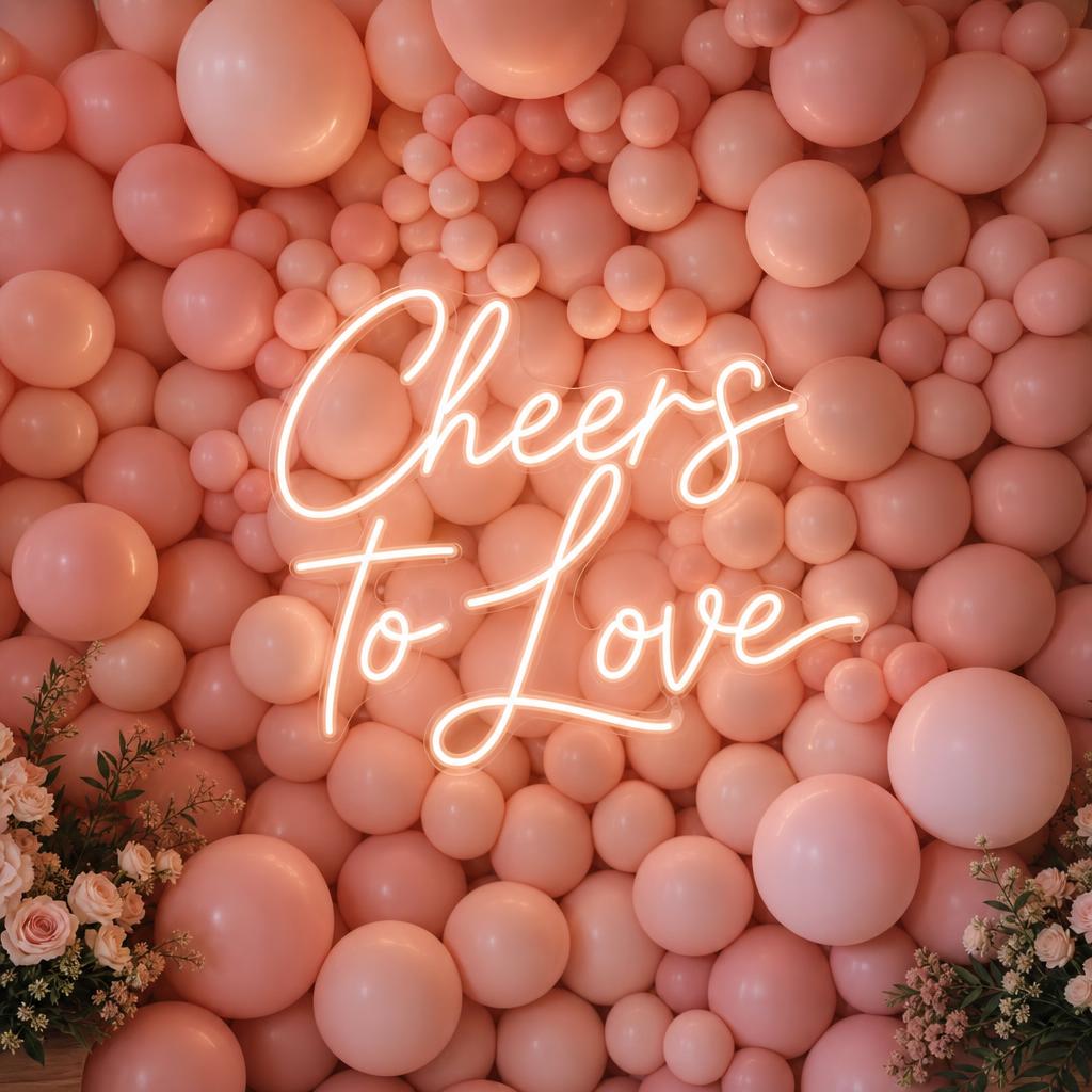 Cheers to Love neon sign