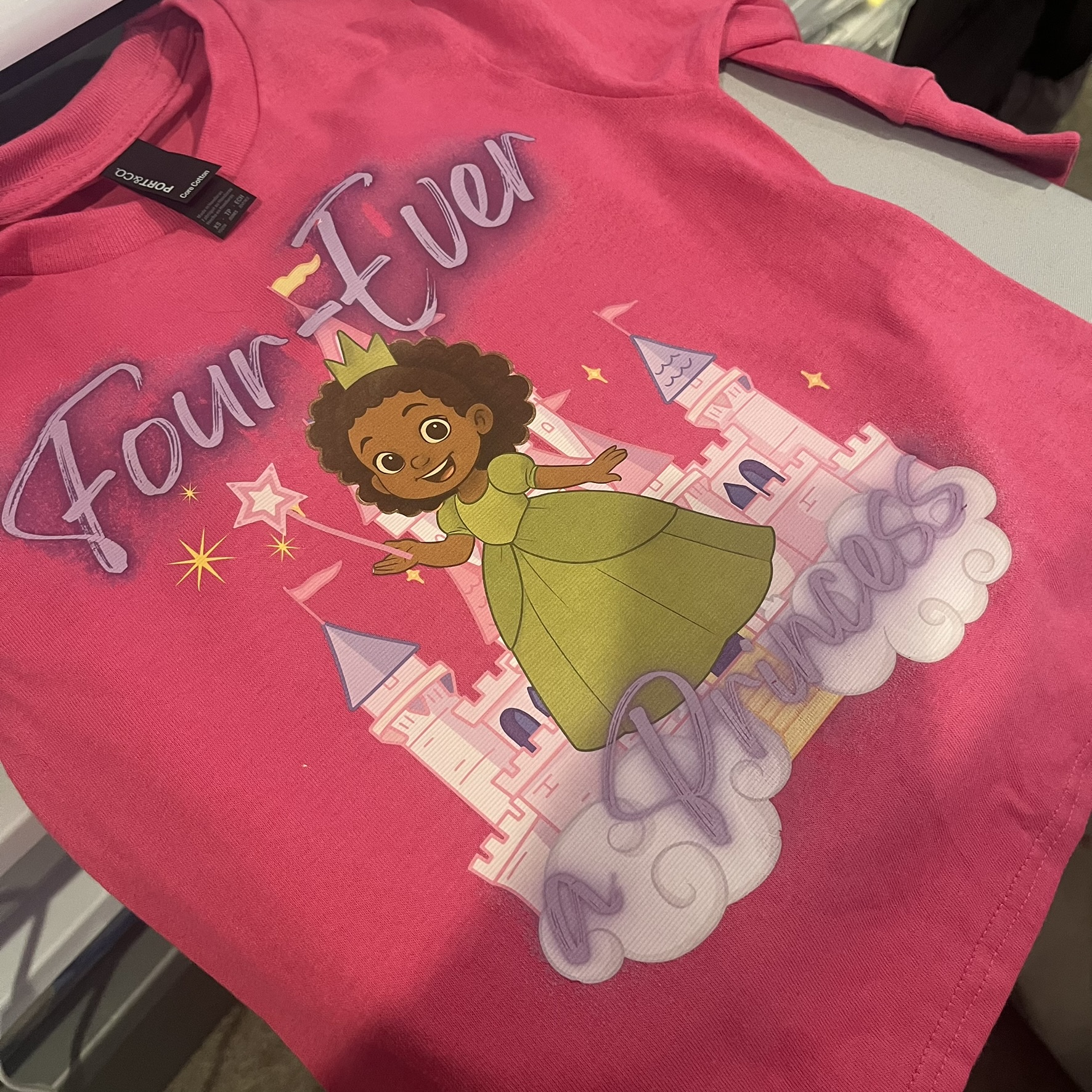 Custom Four-Ever a Princess birthday shirt